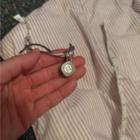 Brighton Silver Necklace with Black Pendant - Picture 7 of 8